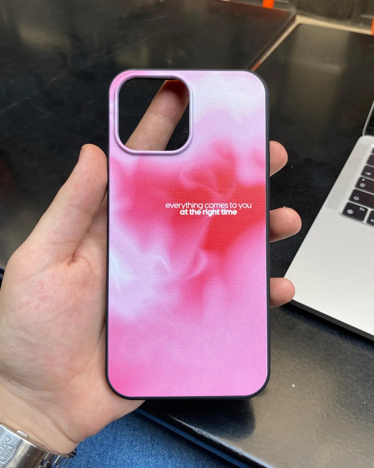 Everything Comes to You at the Right Time Phone Case